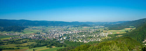 Vue sur l'agglomération